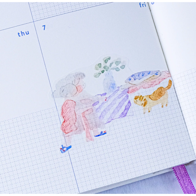 【雙材質】dodolulu『美好時光』7cm霧面PET膠帶/和紙膠帶【立夏手帳生活】-細節圖5