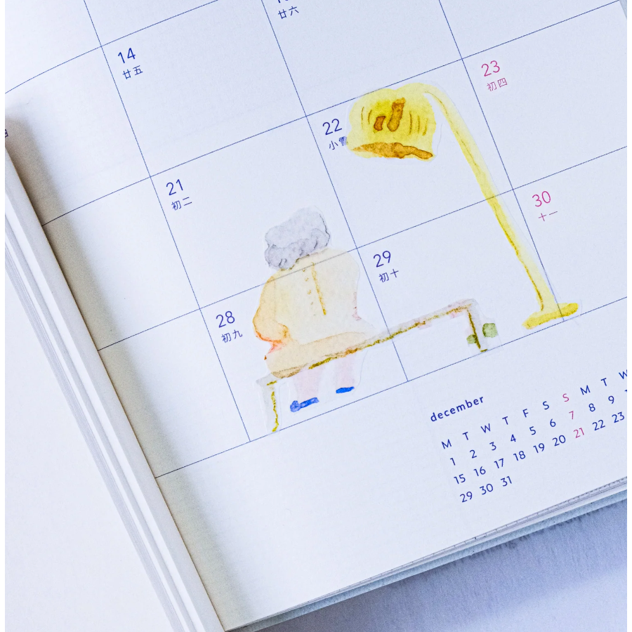 【雙材質】dodolulu『美好時光』7cm霧面PET膠帶/和紙膠帶【立夏手帳生活】-細節圖6