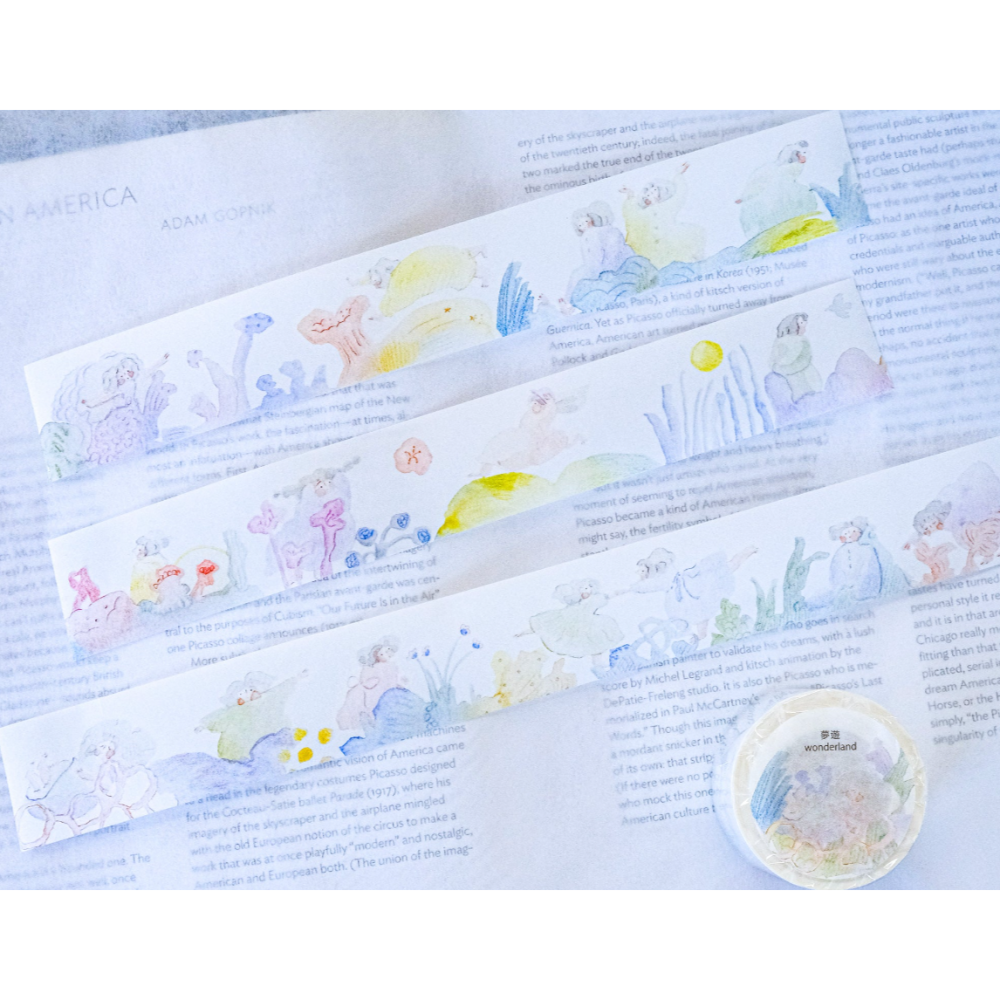 【雙材質】dodolulu『夢遊』3.5cm霧面PET膠帶/和紙膠帶【立夏手帳生活】-細節圖3