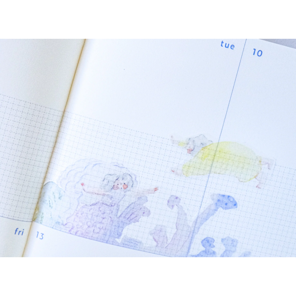 【雙材質】dodolulu『夢遊』3.5cm霧面PET膠帶/和紙膠帶【立夏手帳生活】-細節圖6