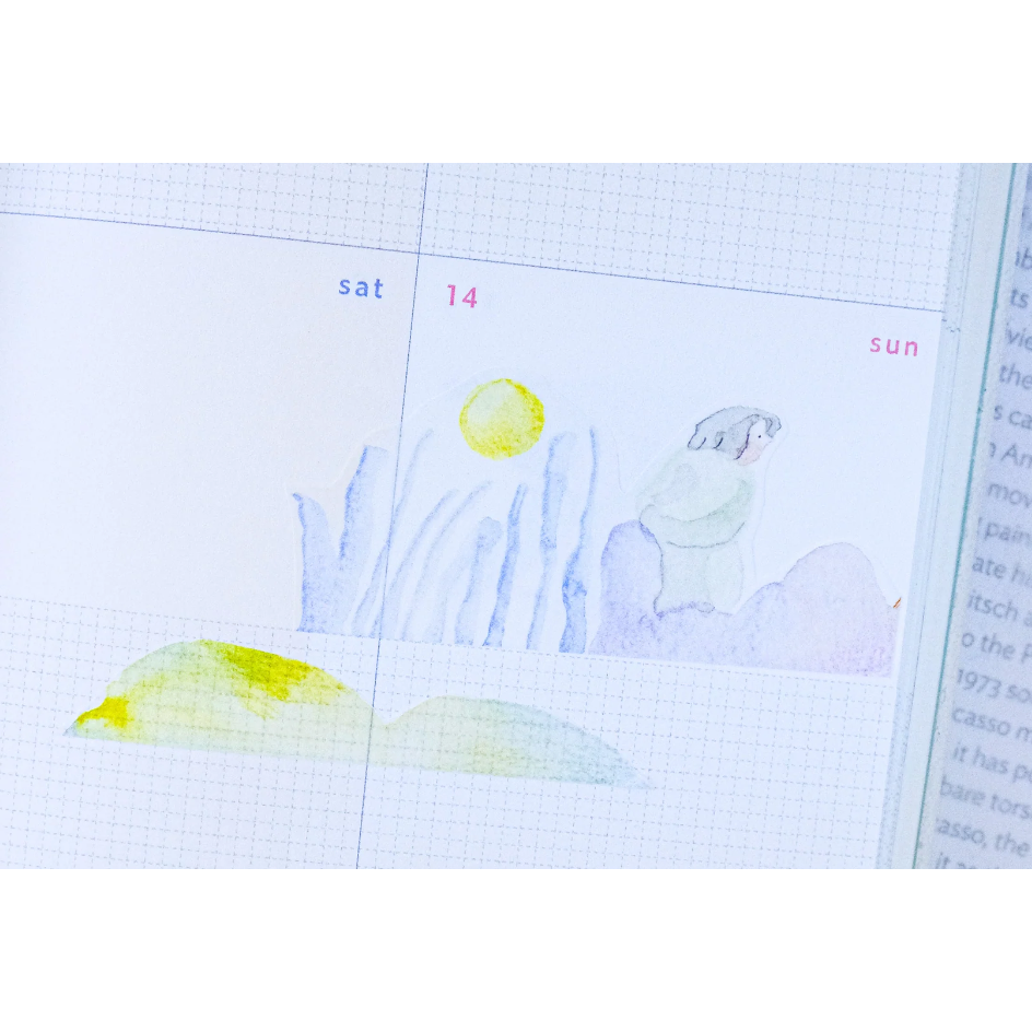 【雙材質】dodolulu『夢遊』3.5cm霧面PET膠帶/和紙膠帶【立夏手帳生活】-細節圖7