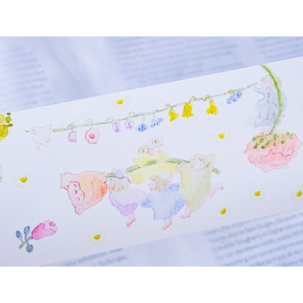 【雙材質】dodolulu『春之歌』7cm霧面PET膠帶/和紙膠帶【立夏手帳生活】-細節圖3