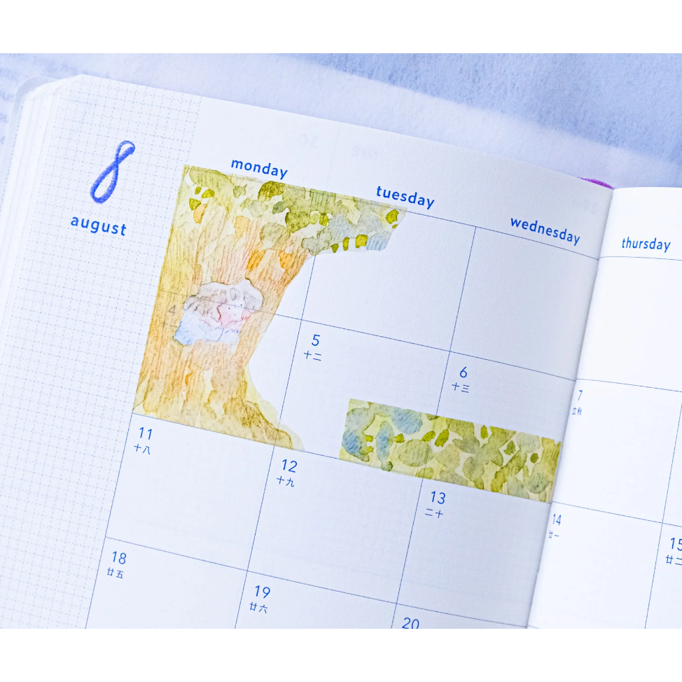 【雙材質】dodolulu『春之歌』7cm霧面PET膠帶/和紙膠帶【立夏手帳生活】-細節圖8