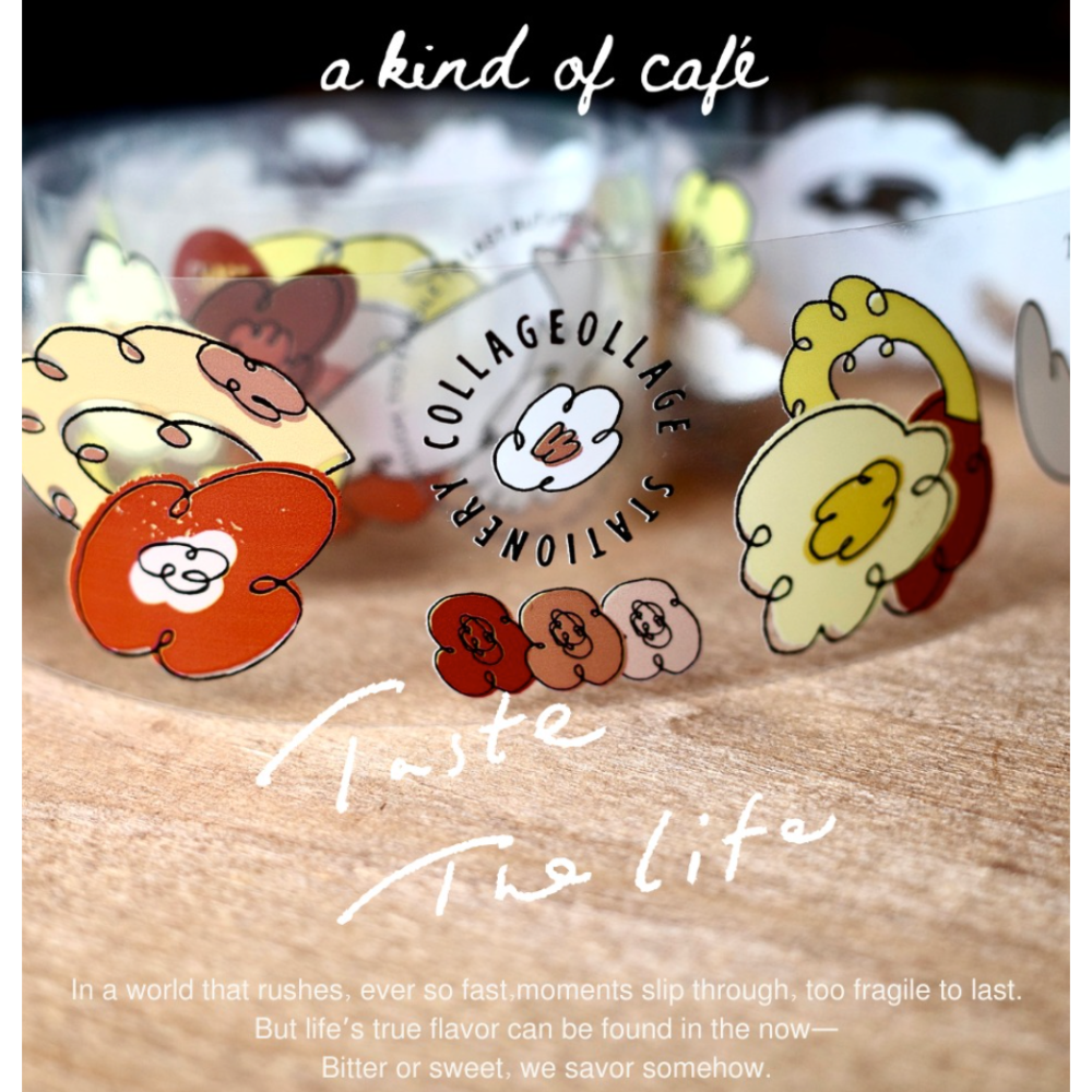 什物a kind of cafe 卷卷花鳥 Soaring bird 4cm亮面PET膠帶【立夏手帳生活】-細節圖2