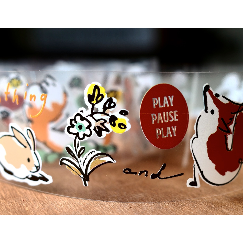 什物a kind of cafe 慵懶微風Humming Breeze 4cm亮面PET膠帶【立夏手帳生活】-細節圖2