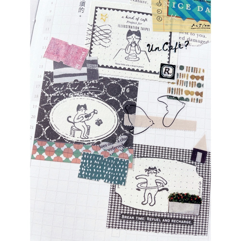 2025立夏祭新品 Daily Sam山姆日常第二彈手帳印章 留言貼便條紙捲-細節圖9