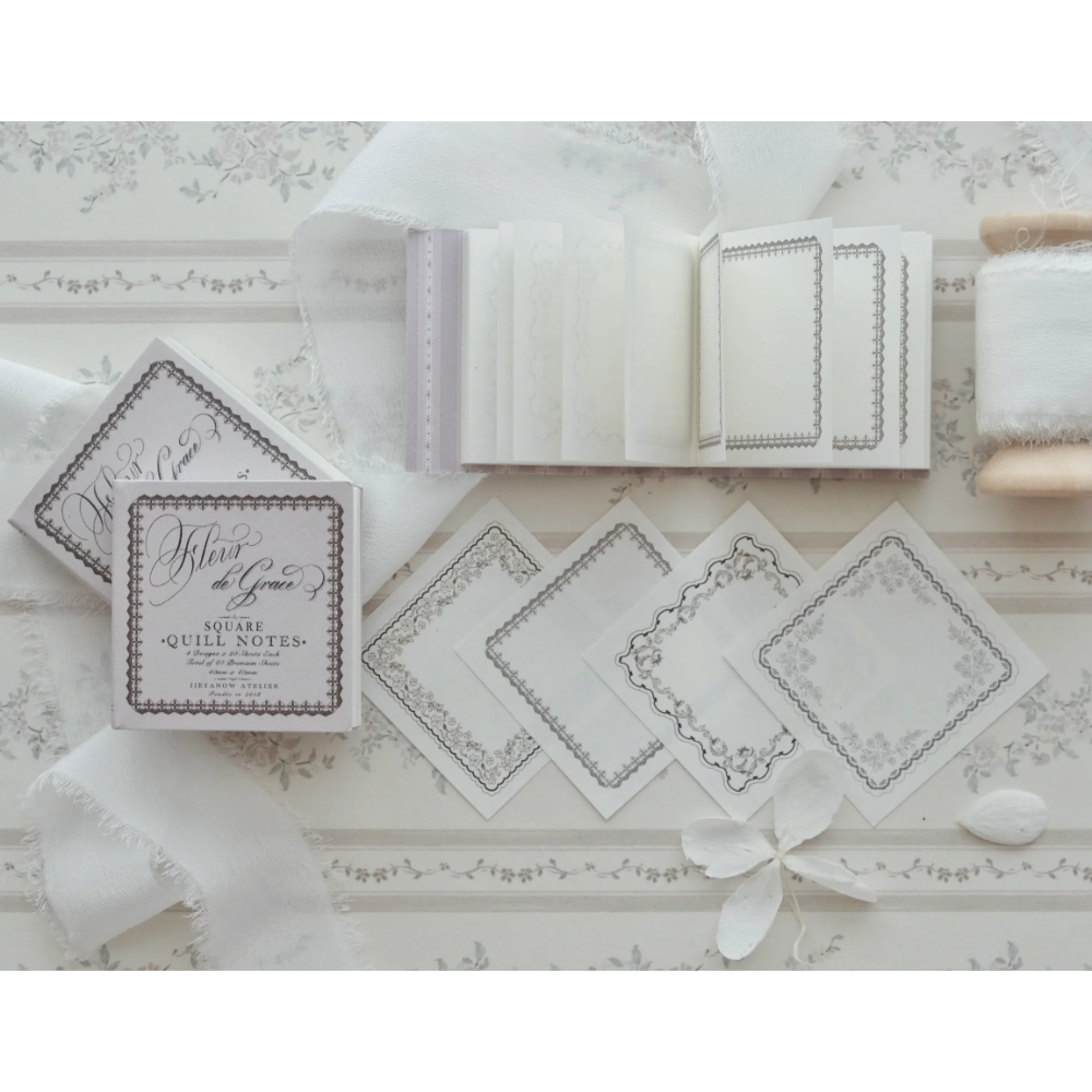 【2款】Jieyanow Atelier 思恩之花Fleur de Grace系列 框框便簽本【立夏手帳生活】-規格圖4