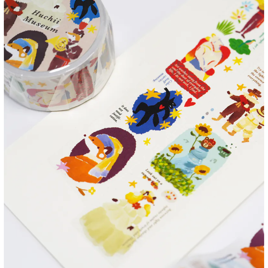 你好工作室 狐吉博物館 Huchii Museum 3cm霧面PET膠帶 小狐狸 狐吉【立夏手帳生活】-細節圖2