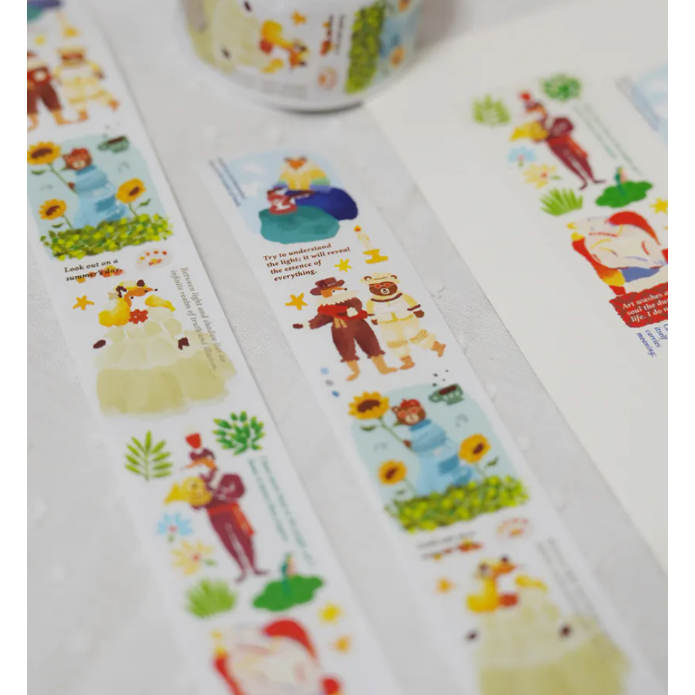 你好工作室 狐吉博物館 Huchii Museum 3cm霧面PET膠帶 小狐狸 狐吉【立夏手帳生活】-細節圖4