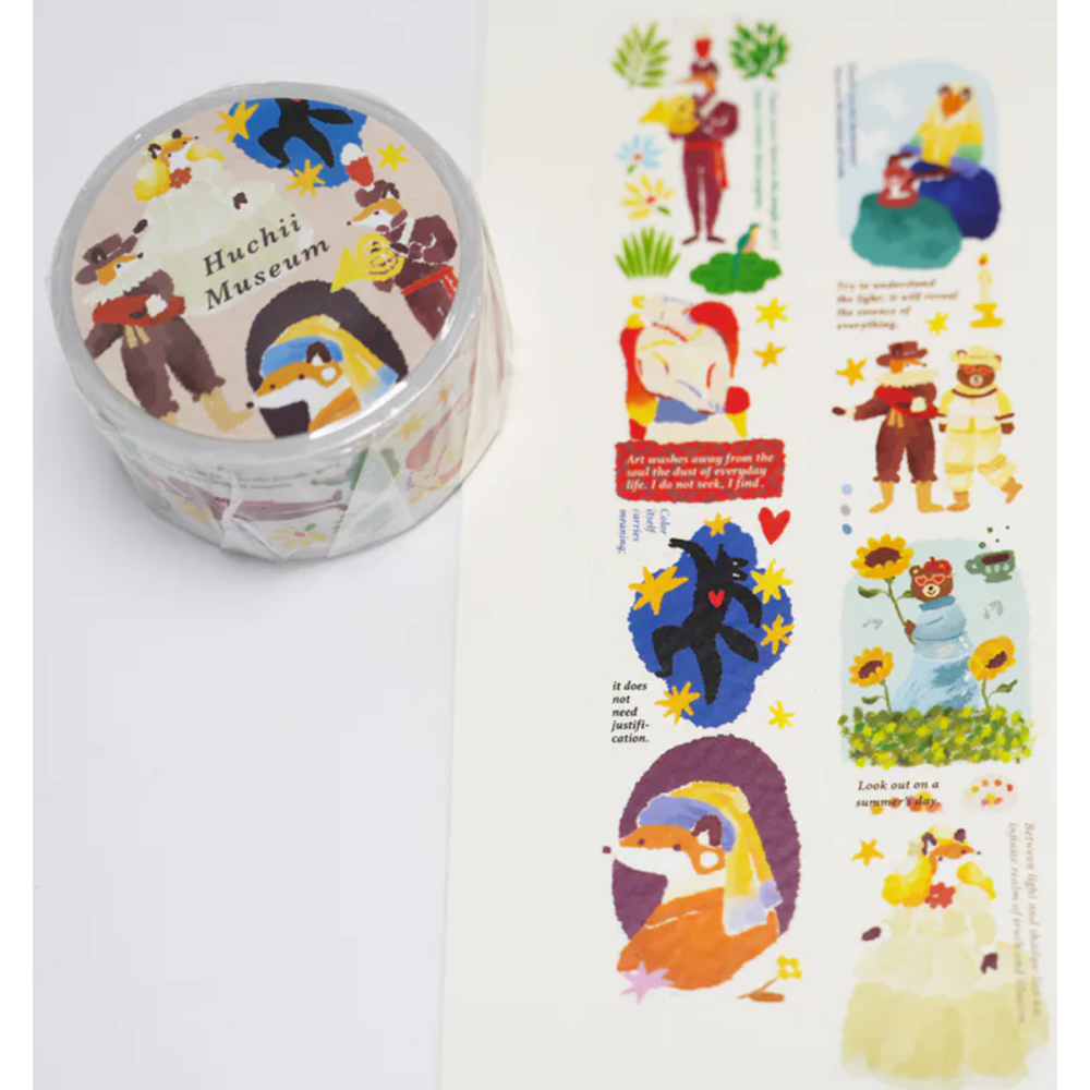 你好工作室 狐吉博物館 Huchii Museum 3cm霧面PET膠帶 小狐狸 狐吉【立夏手帳生活】-細節圖6