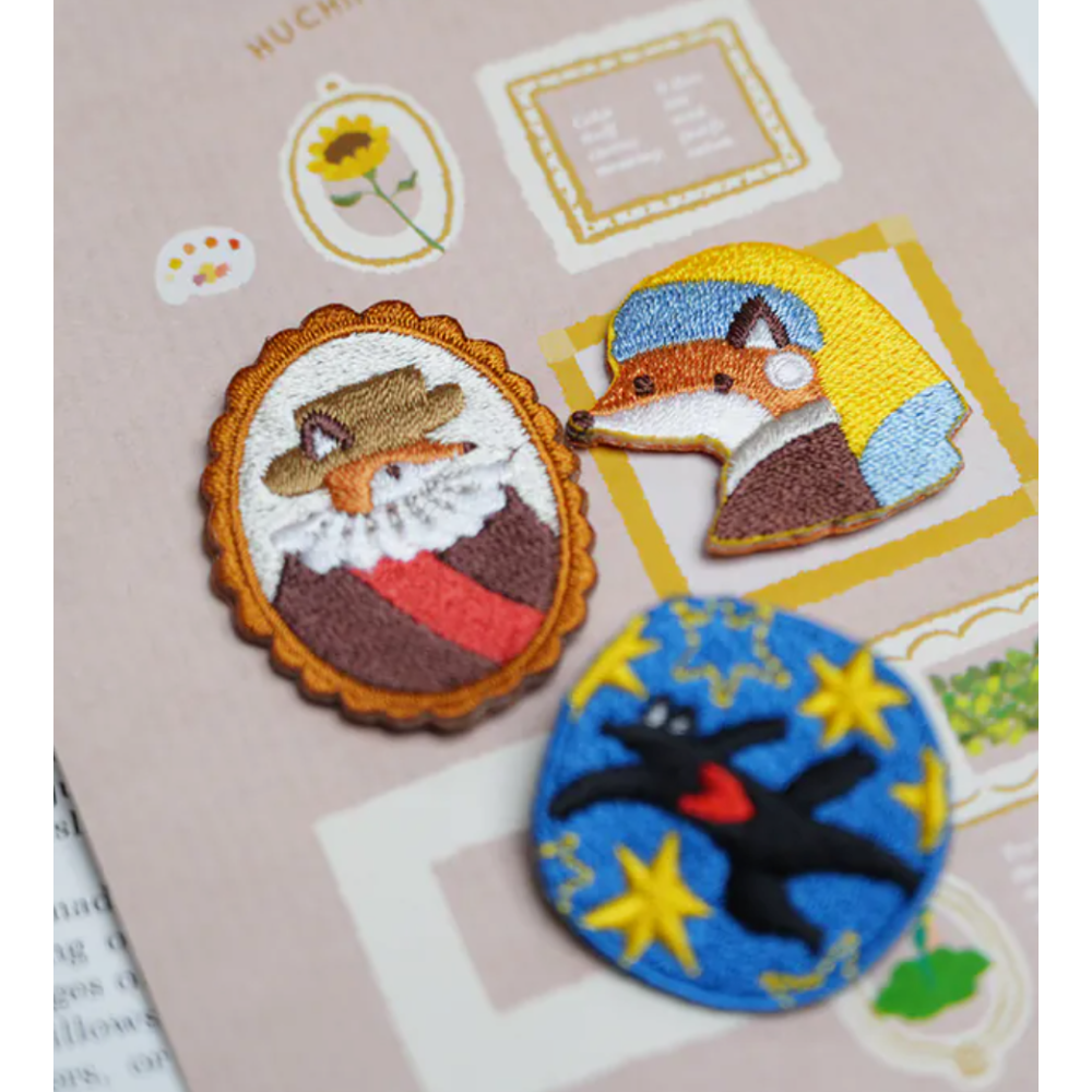 你好工作室 狐吉博物館 Huchii Museum 刺繡別針組【立夏手帳生活】-細節圖2