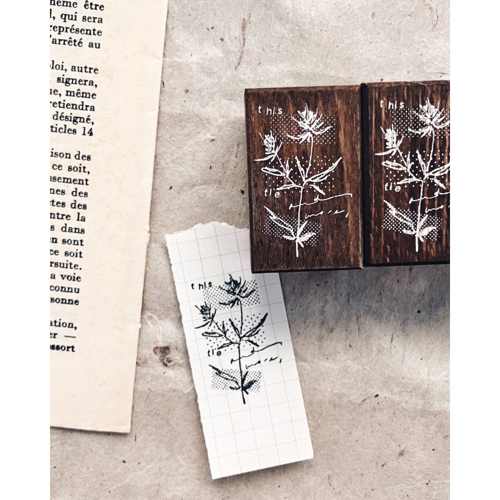 【8款】羊君 Letters and Blooms 復古櫸木印章【立夏手帳生活】-規格圖7