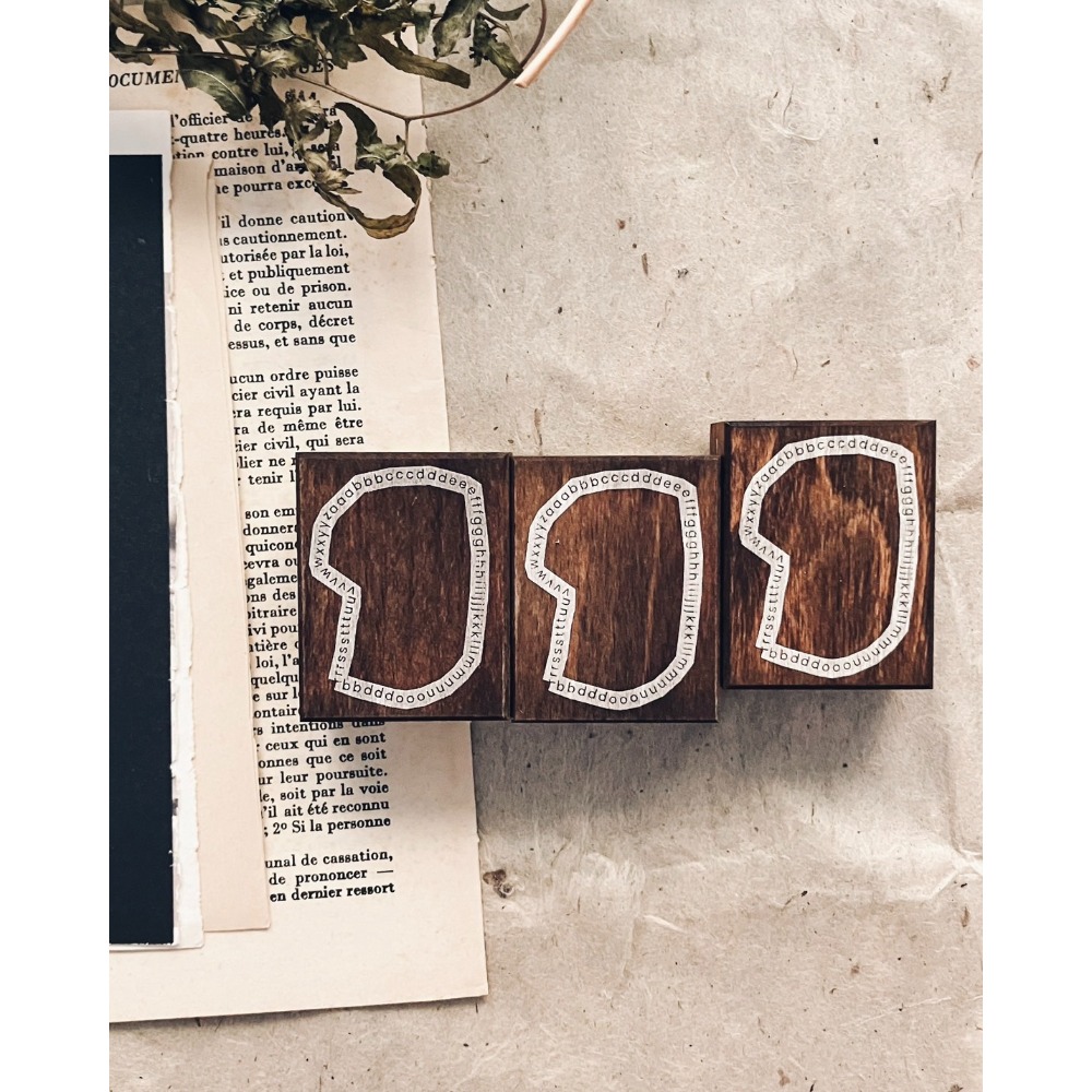 【8款】羊君 Letters and Blooms 復古櫸木印章【立夏手帳生活】-規格圖7