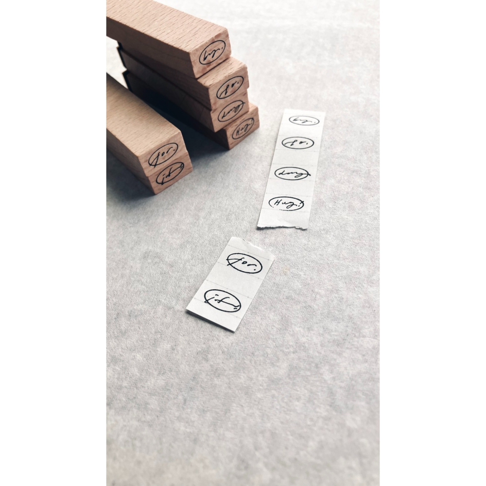 羊君 small words 迷你文字櫸木印章6顆組【立夏手帳生活】-細節圖2