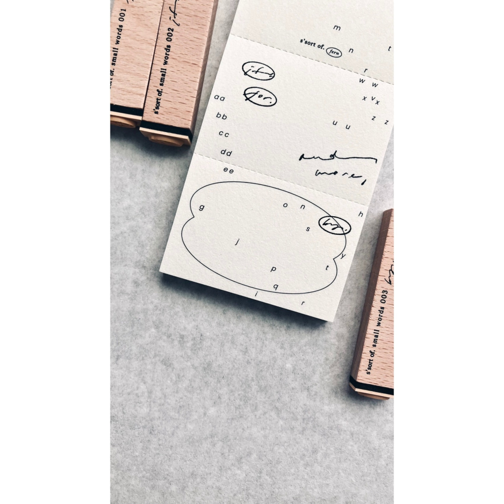 羊君 small words 迷你文字櫸木印章6顆組【立夏手帳生活】-細節圖3