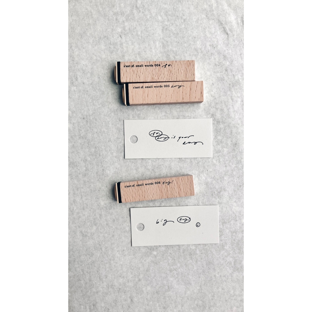 羊君 small words 迷你文字櫸木印章6顆組【立夏手帳生活】-細節圖4