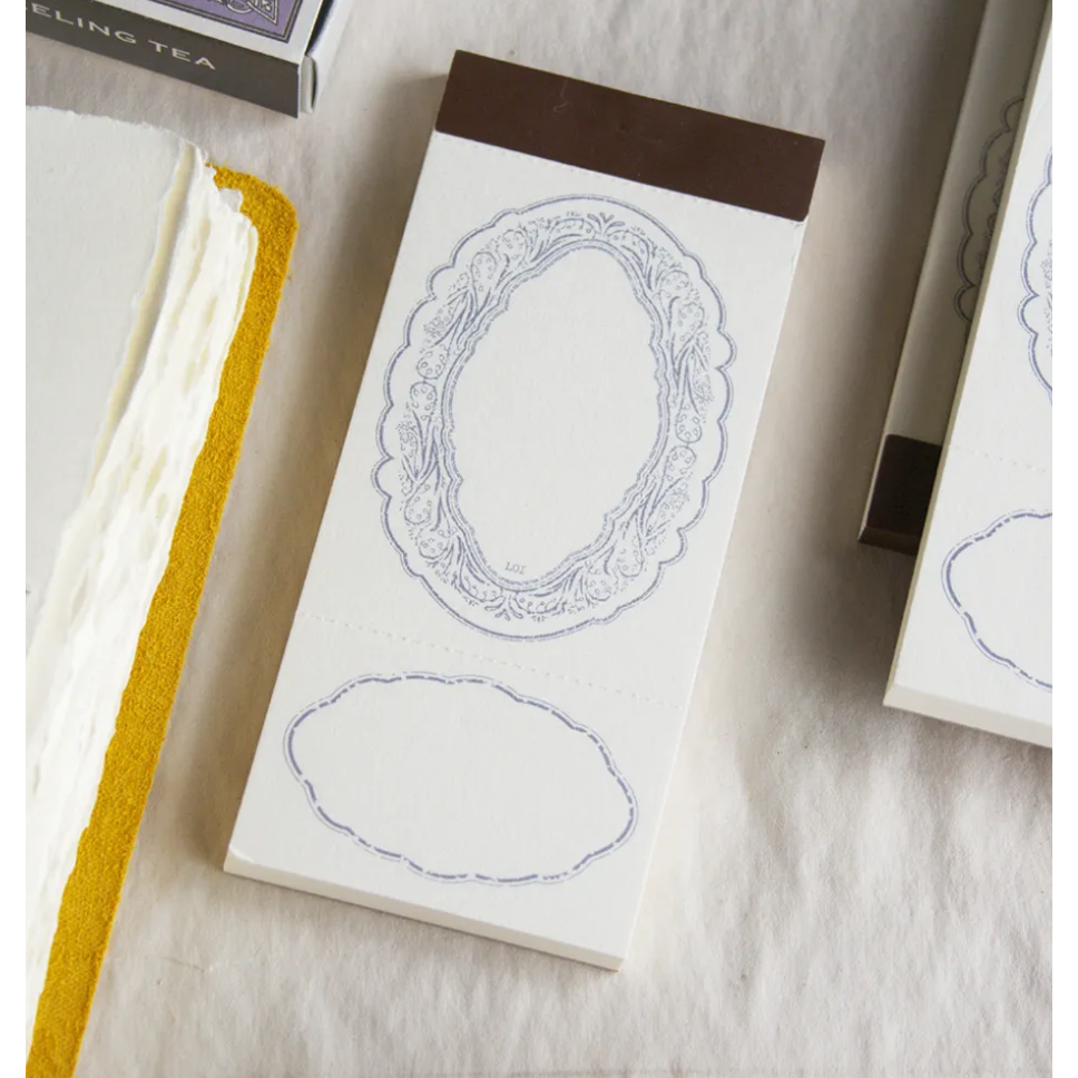 【4款】樂意loidesign 便簽本 春日畫框「芽綠/薄紫」幸福花柄「鈴蘭花/蝴蝶結」【立夏手帳生活】-細節圖3