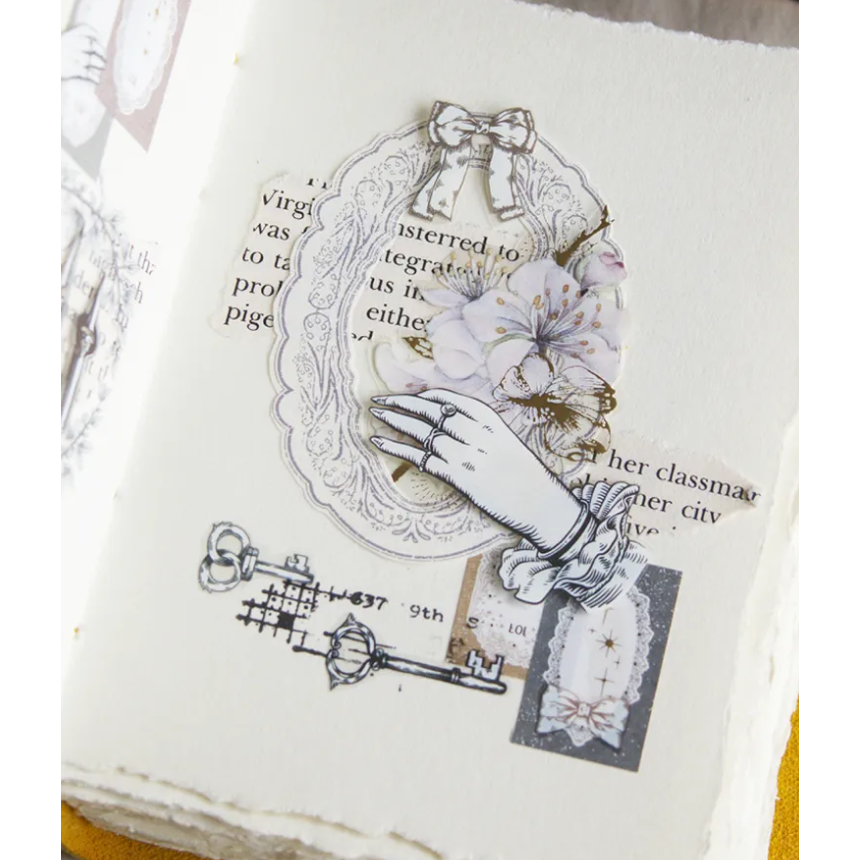 【4款】樂意loidesign 便簽本 春日畫框「芽綠/薄紫」幸福花柄「鈴蘭花/蝴蝶結」【立夏手帳生活】-細節圖4