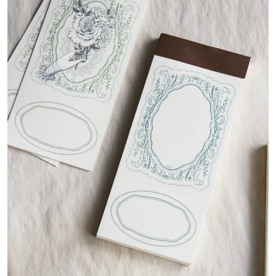 【4款】樂意loidesign 便簽本 春日畫框「芽綠/薄紫」幸福花柄「鈴蘭花/蝴蝶結」【立夏手帳生活】-規格圖7