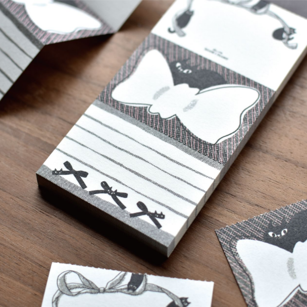 【共四款】大芝麻小花生便簽本「貓貓蝴蝶結/黑貓墨水/黑貓星空/躲貓貓」【立夏手帳生活】-細節圖2