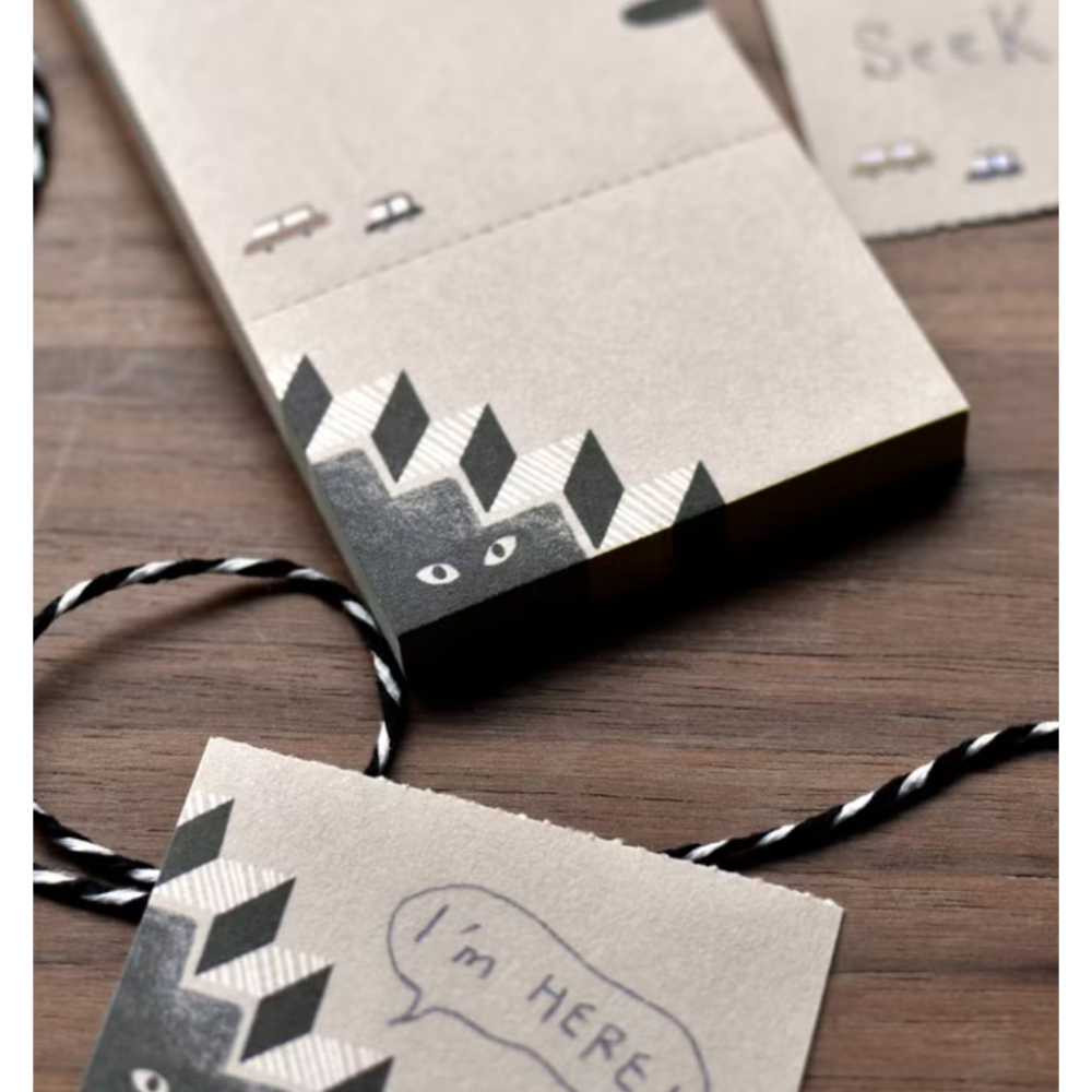 【共四款】大芝麻小花生便簽本「貓貓蝴蝶結/黑貓墨水/黑貓星空/躲貓貓」【立夏手帳生活】-細節圖3