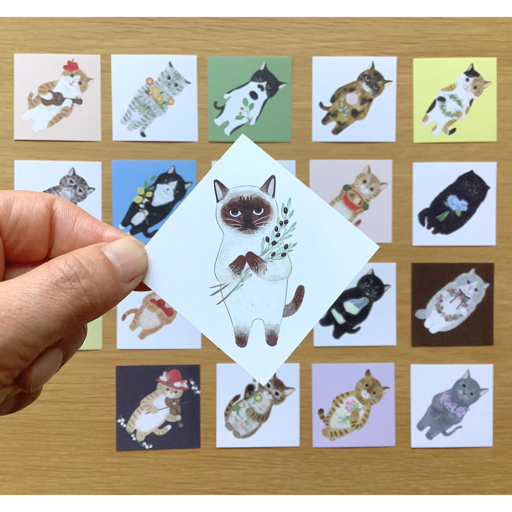 【貓款】4legs 迷你便簽磚 豆籤 4 legs 貓咪 日本製【立夏手帳生活】-細節圖3