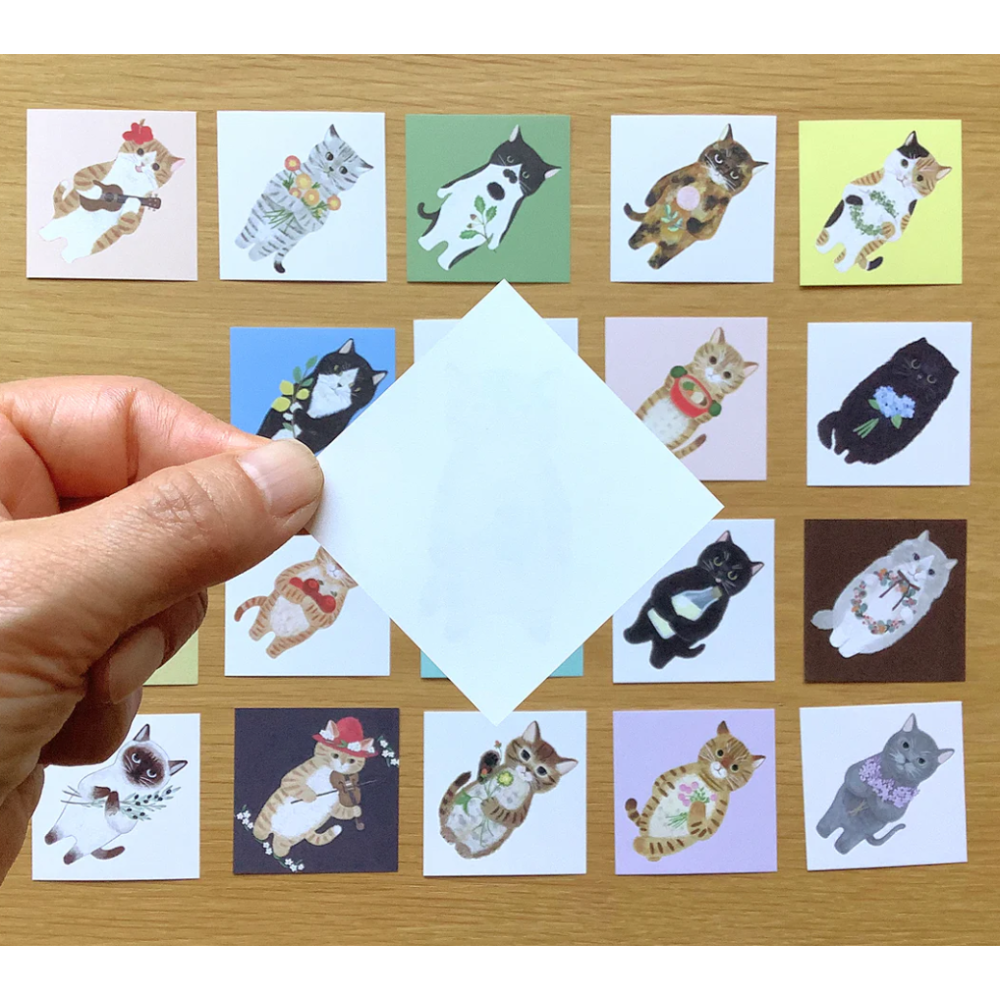 【貓款】4legs 迷你便簽磚 豆籤 4 legs 貓咪 日本製【立夏手帳生活】-細節圖4