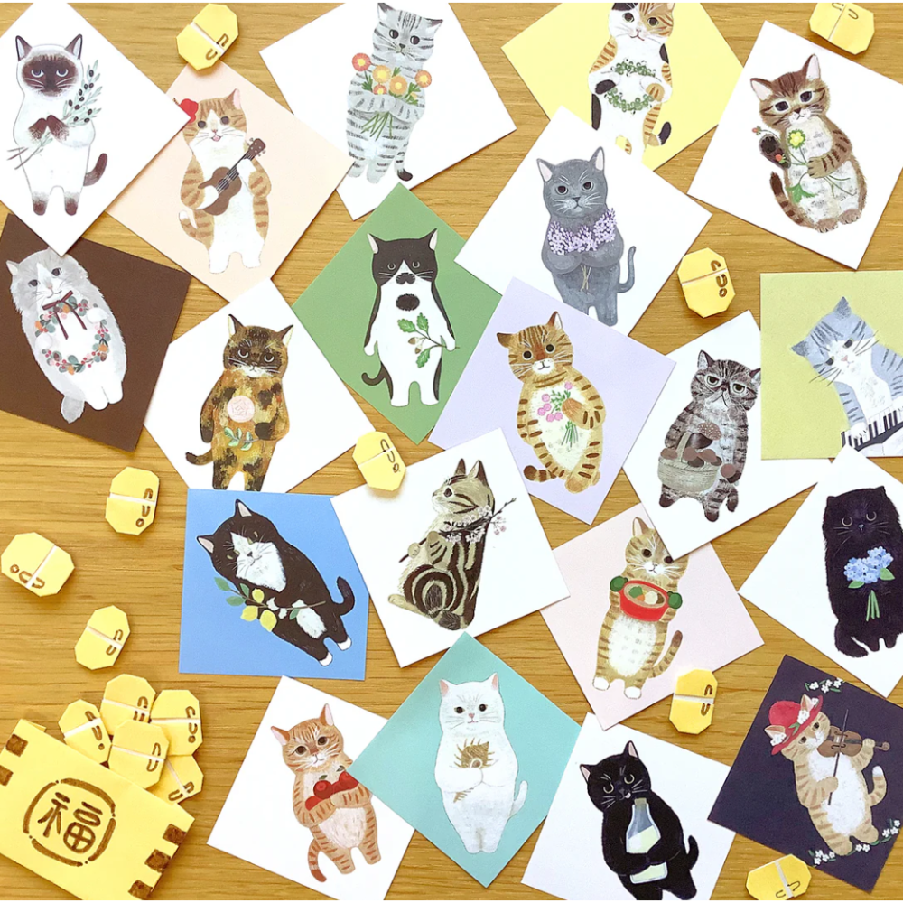 【貓款】4legs 迷你便簽磚 豆籤 4 legs 貓咪 日本製【立夏手帳生活】-細節圖5