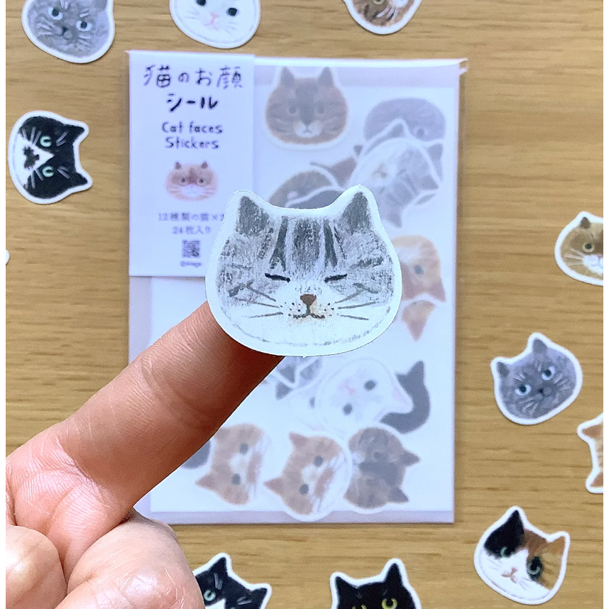 4legs 貓貓頭 割型貼紙包 4 legs 貓咪 日本製【立夏手帳生活】-細節圖4