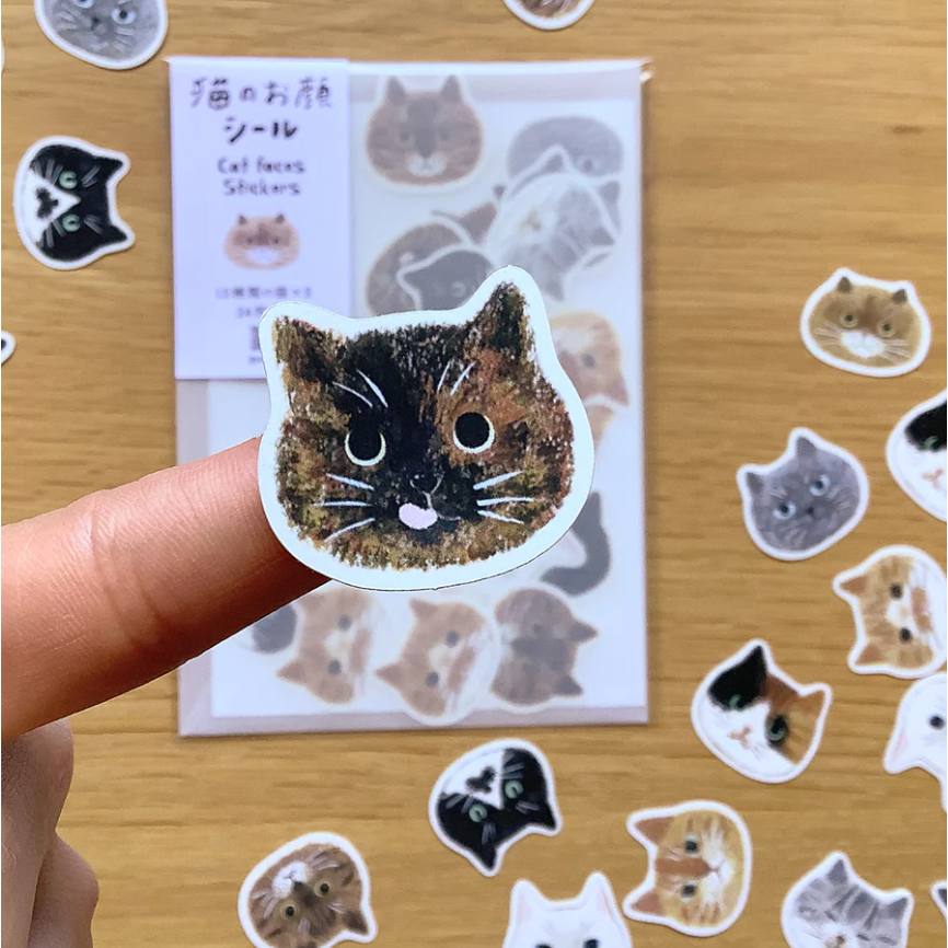 4legs 貓貓頭 割型貼紙包 4 legs 貓咪 日本製【立夏手帳生活】-細節圖5