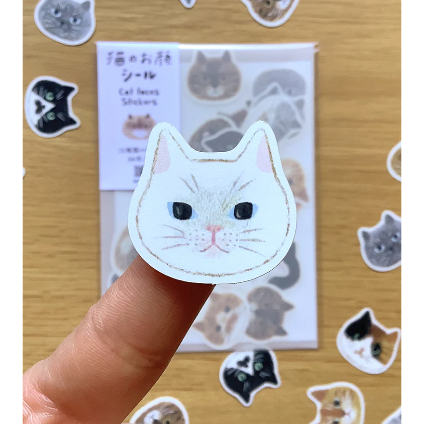4legs 貓貓頭 割型貼紙包 4 legs 貓咪 日本製【立夏手帳生活】-細節圖6