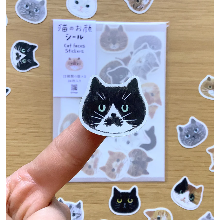 4legs 貓貓頭 割型貼紙包 4 legs 貓咪 日本製【立夏手帳生活】-細節圖7