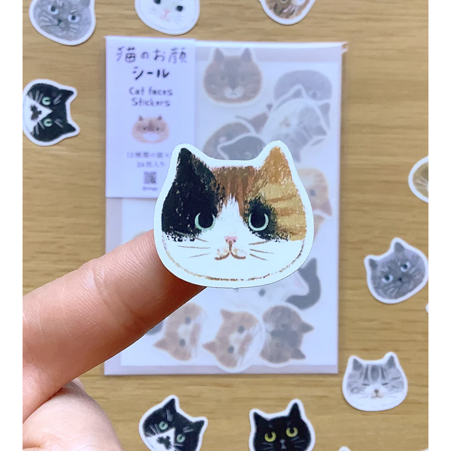 4legs 貓貓頭 割型貼紙包 4 legs 貓咪 日本製【立夏手帳生活】-細節圖8