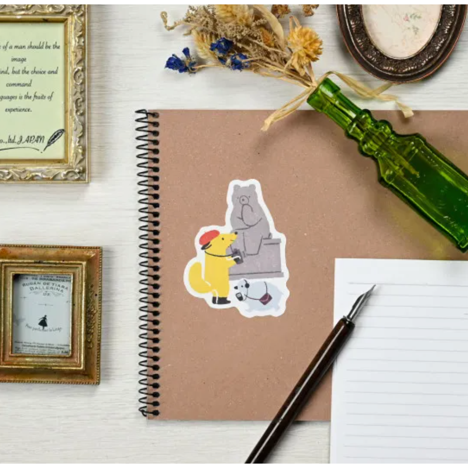 【共6款】NB社「山葉町內會」防水貼紙 鄉村風小動物 日本製【立夏手帳生活】-細節圖6