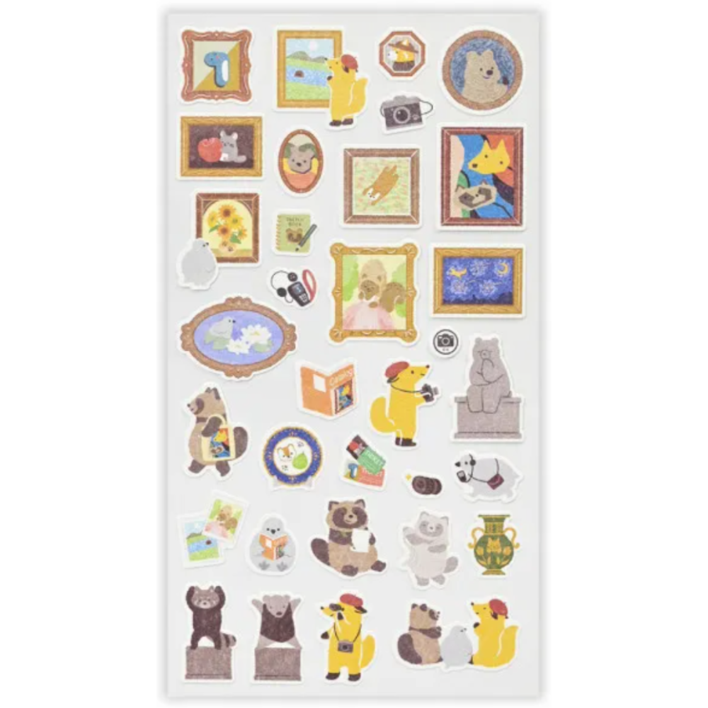 【共8款】NB社「山葉町內會」和紙貼紙組 鄉村風小動物 日本製【立夏手帳生活】-細節圖4