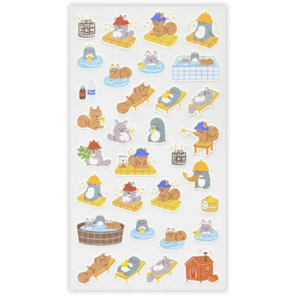 【共8款】NB社「山葉町內會」和紙貼紙組 鄉村風小動物 日本製【立夏手帳生活】-細節圖8