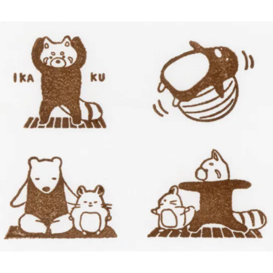 【共8款】NB社 「山葉町內會」木頭印章4顆組 鄉村風小動物 日本製【立夏手帳生活】-細節圖10