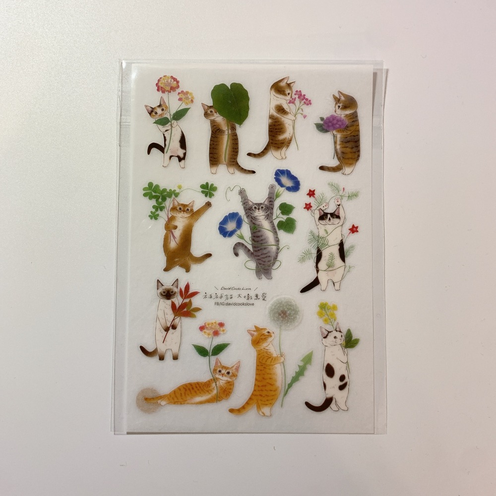 【追加新2款】補補貓・大衛煮愛 貓咪轉印貼紙【立夏手帳生活】-細節圖7