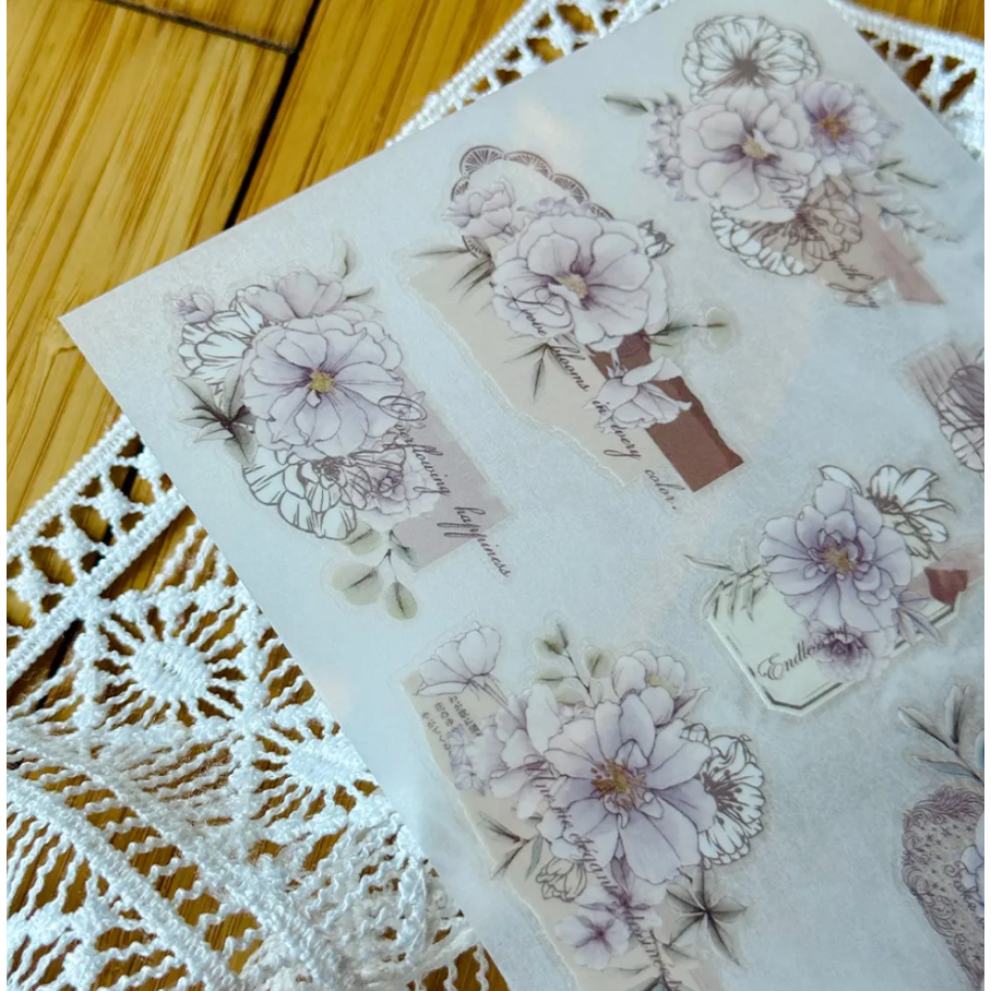 樂意loidesign 在晨光的玫瑰 轉印貼紙 Transfer Sticker【立夏手帳生活】-細節圖2