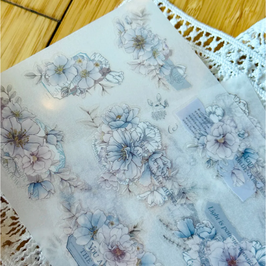 樂意loidesign 在晨光的玫瑰 轉印貼紙 Transfer Sticker【立夏手帳生活】-細節圖3