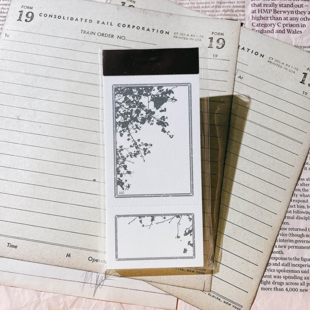 【最新6款】樂意loidesign 森微光旅系列便簽本「山茶花/海棠花/櫻花/蘭花藤/蕾絲花/相框」【立夏手帳生活】-規格圖7