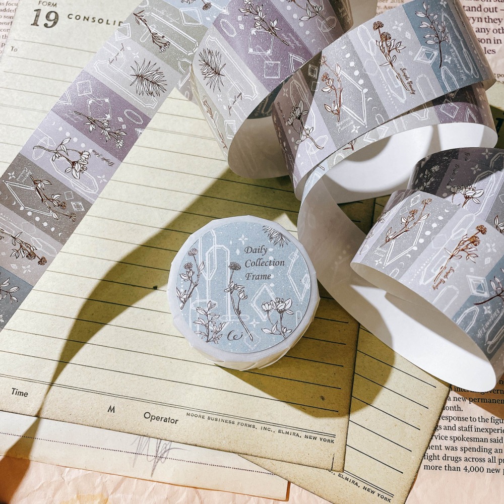 【追加1款】樂意loidesign「日常採集框/暮色中的玫瑰/我們的故事」3cm標籤貼紙卷【立夏手帳生活】-細節圖3