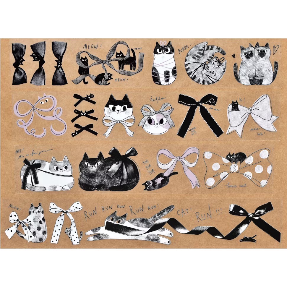 『紙膠帶分裝』大芝麻小花生 貓貓蝴蝶結/好好吃的貓/到處都是貓/貓貓魔法屋/好多貓貓的秋天/好多貓貓的冬天-細節圖7