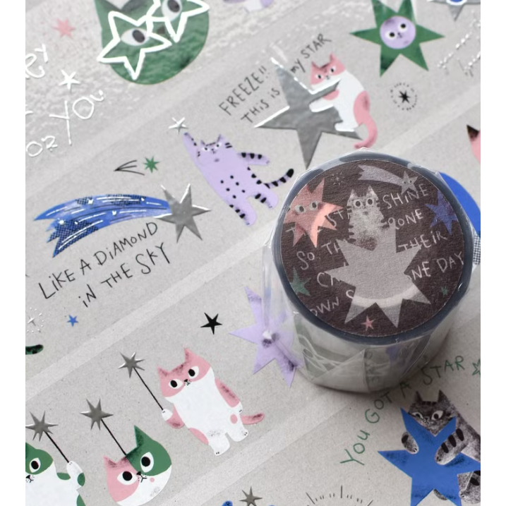 『紙膠帶分裝』大芝麻小花生 星星與貓/貓貓蝴蝶結/好好吃的貓/到處都是貓/貓貓魔法屋/好多貓貓的秋天/好多貓貓的冬天-細節圖2