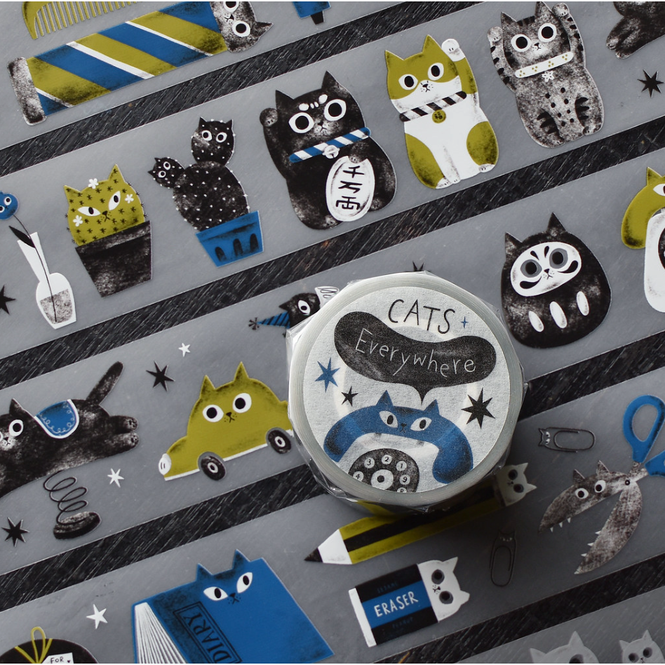 『紙膠帶分裝』大芝麻小花生 星星與貓/貓貓蝴蝶結/好好吃的貓/到處都是貓/貓貓魔法屋/好多貓貓的秋天/好多貓貓的冬天-細節圖5