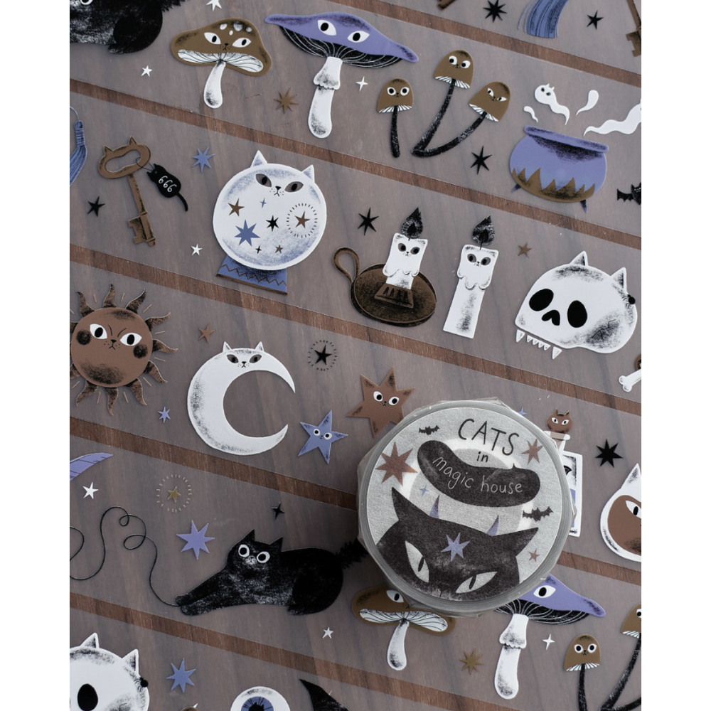 『紙膠帶分裝』大芝麻小花生 星星與貓/貓貓蝴蝶結/好好吃的貓/到處都是貓/貓貓魔法屋/好多貓貓的秋天/好多貓貓的冬天-細節圖6