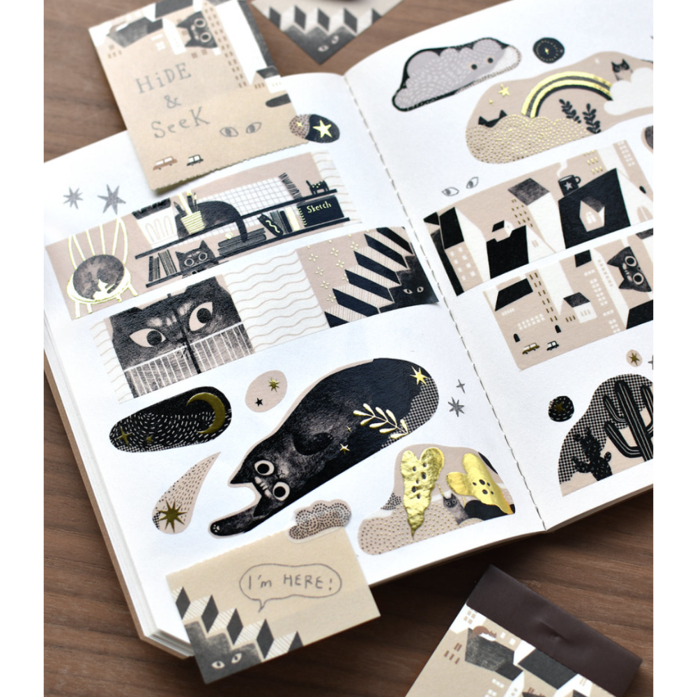 『紙膠帶分裝』大芝麻小花生 星星與貓/貓貓蝴蝶結/好好吃的貓/到處都是貓/貓貓魔法屋/好多貓貓的秋天/好多貓貓的冬天-細節圖9