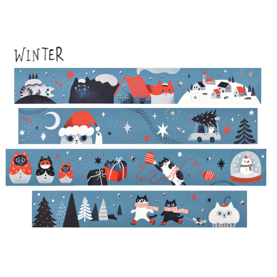 好多貓貓的冬天【3cm、和紙燙銀】