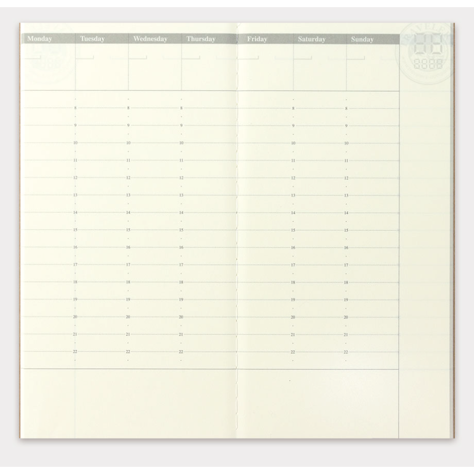 18）無時效直式週計畫內頁