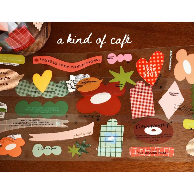 『膠帶分裝』a kind of cafe 什物工作室 循環 PET膠帶【立夏手帳生活】-規格圖11